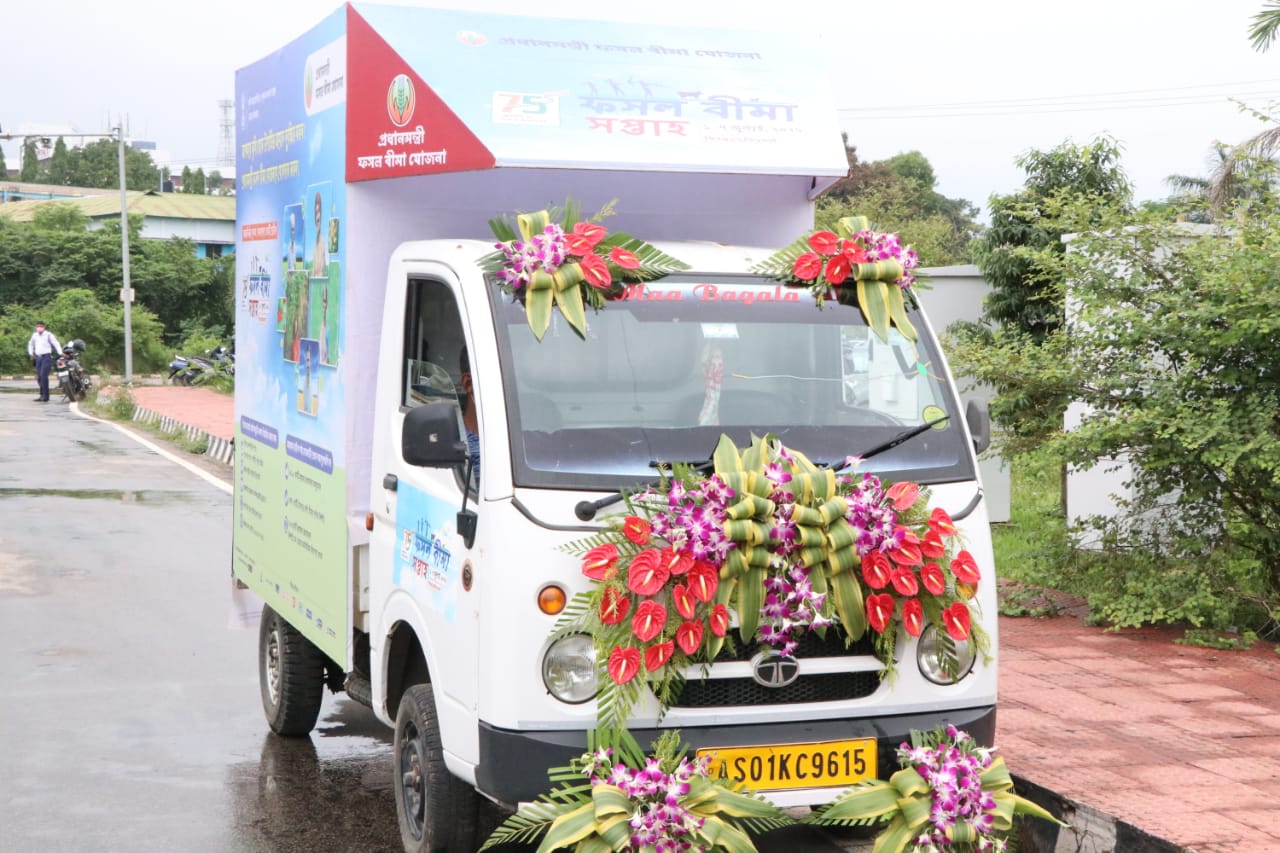 Tripura chief minister Biplab kumar deb flags off publicity vehicle on crop insurance week