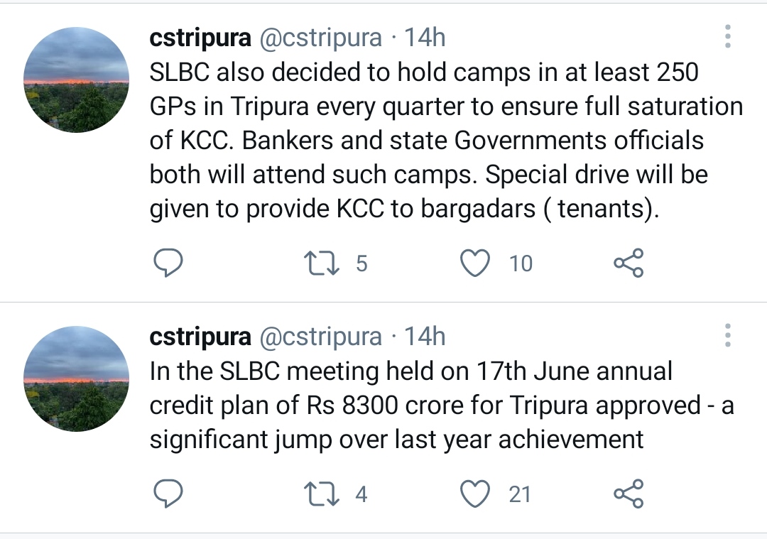 Tripura to disburse priority loan for tenant farmers