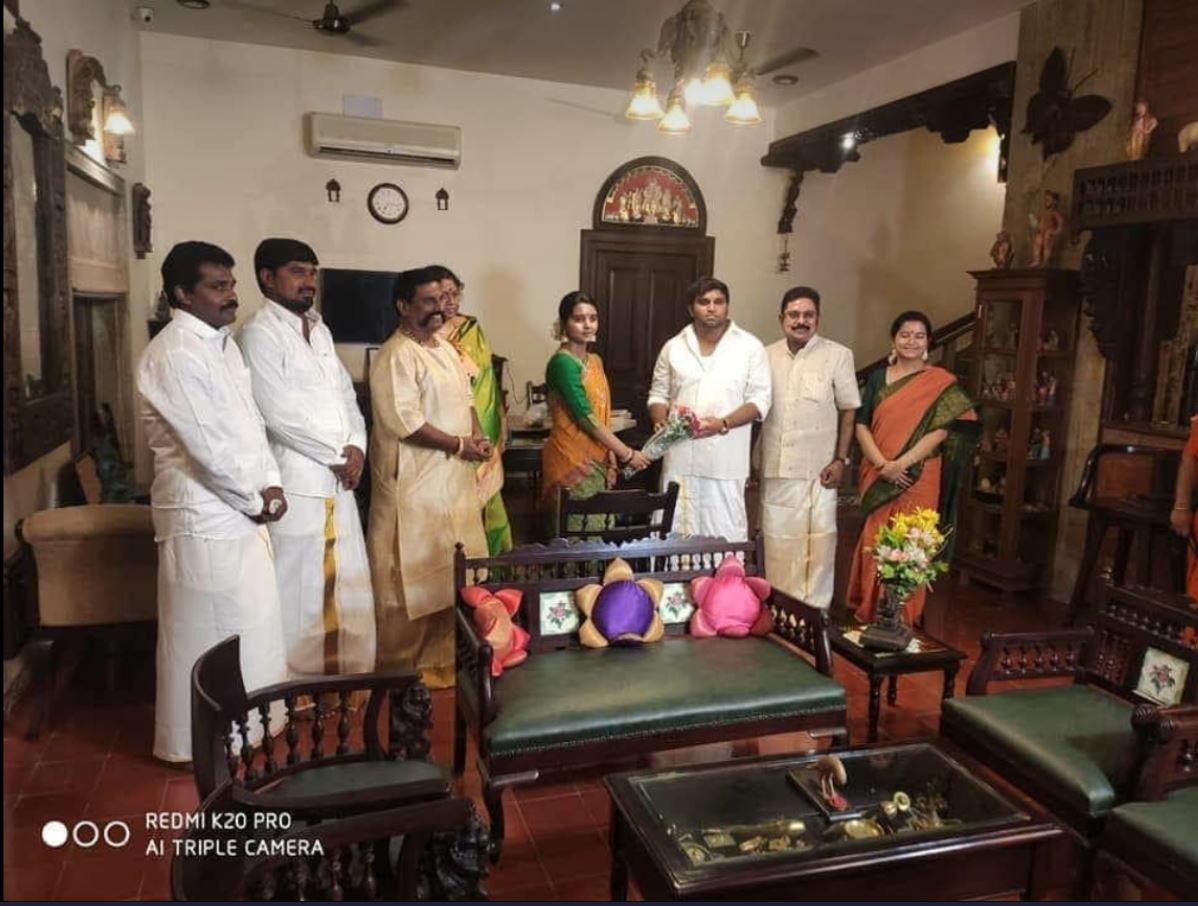 டிடிவி தினகரன்  அமமுக பொதுச் செயலாளர்  டிடிடி தினகரன் மகள்  ttv dinakaran daughter  thanjavur vaandaiyar