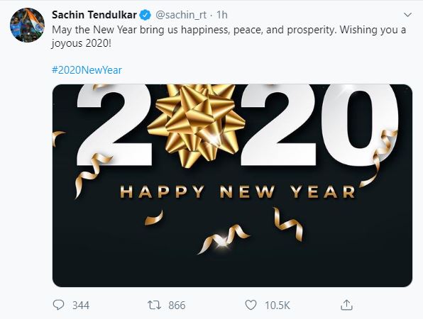 Sports fraternity,  Happy New Year, Sachin Tendulkar,  Steve Smith