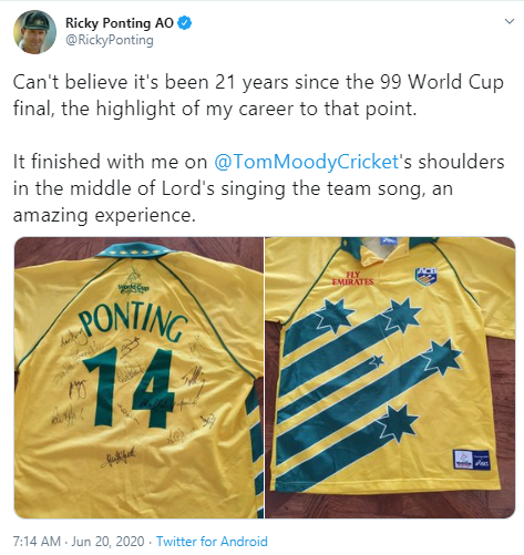 Ricky ponting sale t shirt number