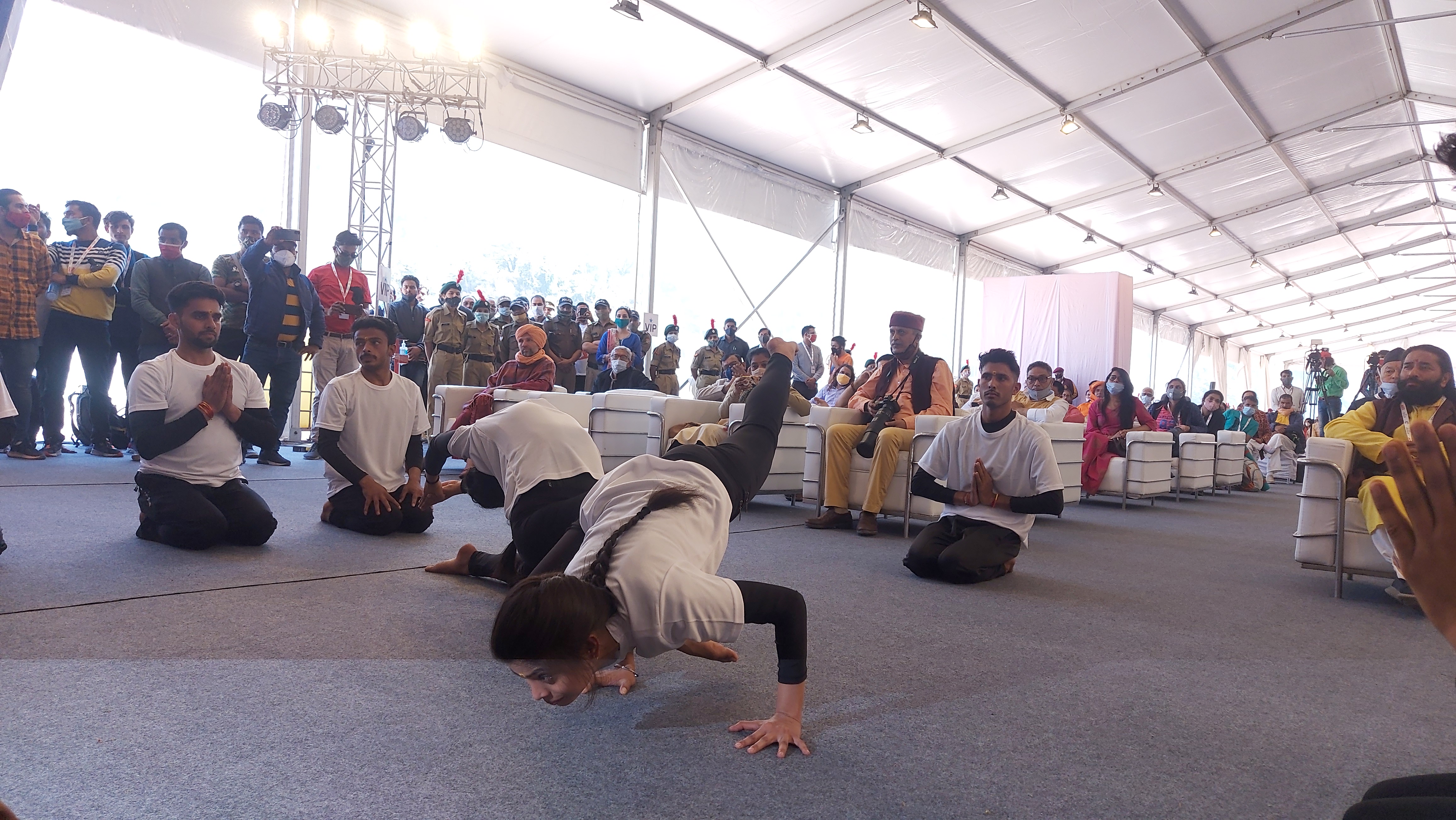 international yoga festival started by GMVN in rishikesh