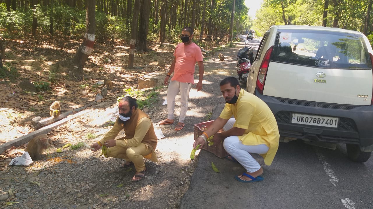 Bajrang Dal workers are providing food