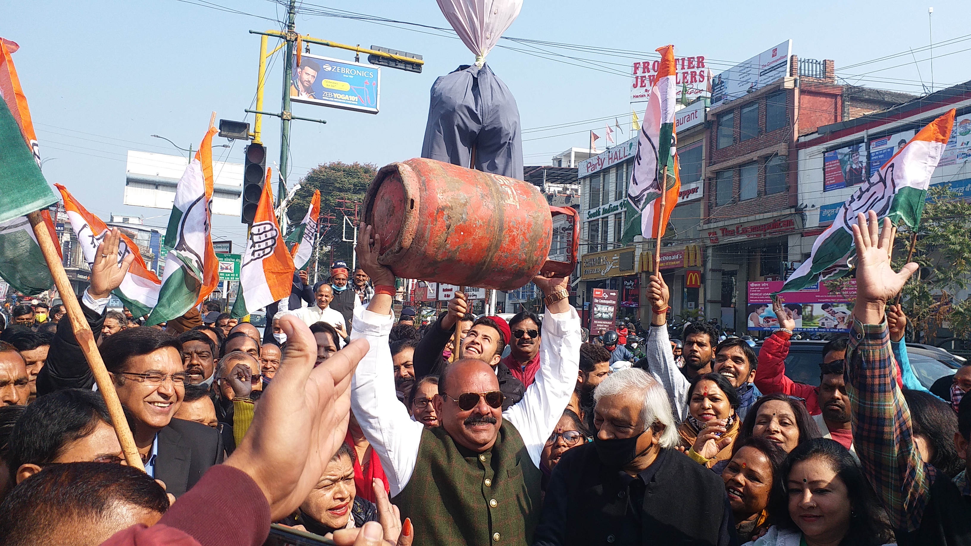 Congress protest against inflation in Uttarakhand