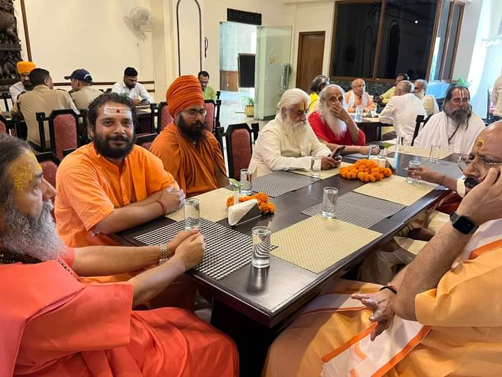 Sadhu saints held a meeting at Hotel Classic Residency in Haridwar