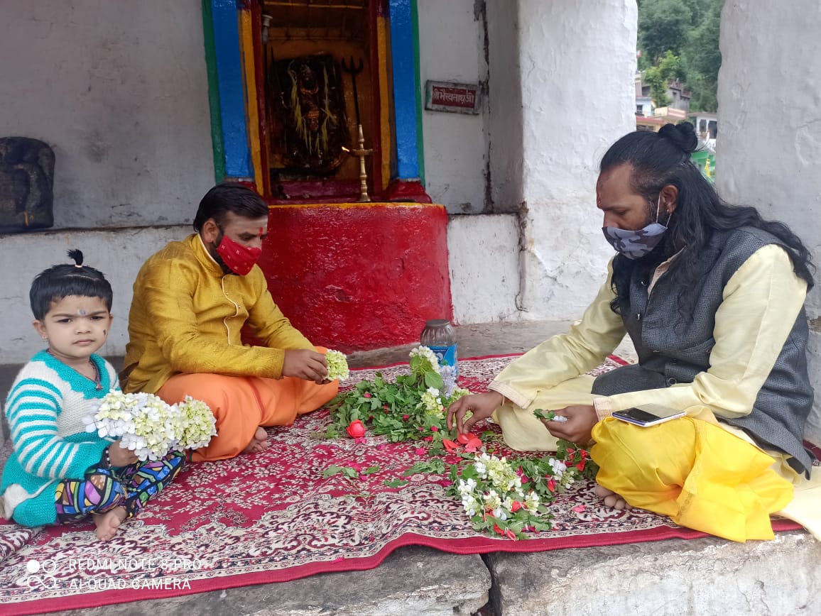 ओंकारेश्वर मंदिर में भैरवनाथ की पूजा संपन्न