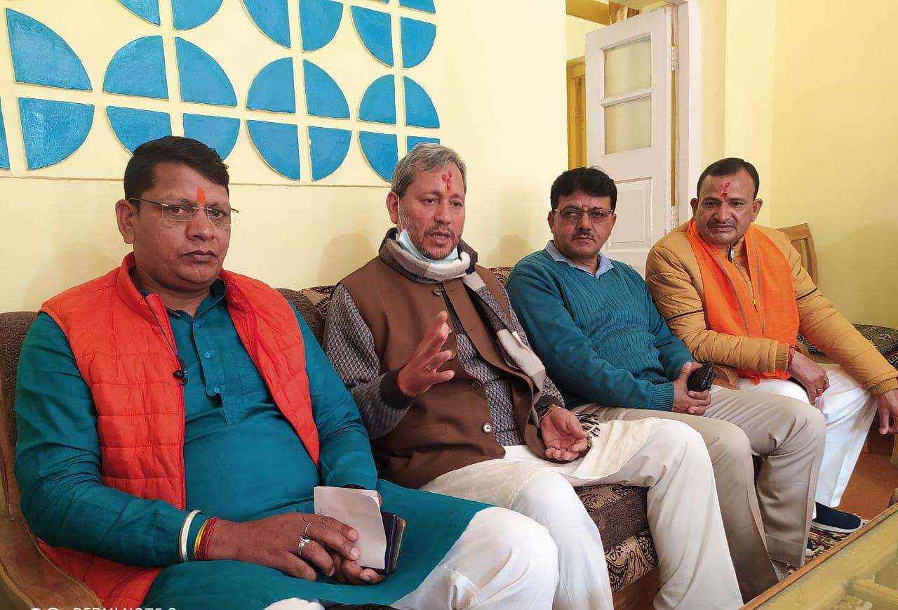 Garhwal MP Tirath Singh Rawat reached Kalimath