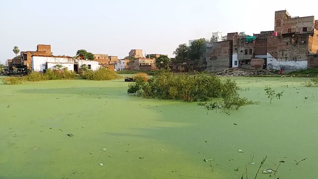 weavers upset due to water logging in jalalipura locality