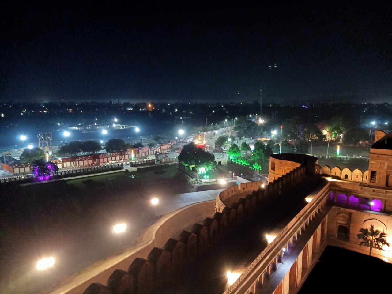 Agra fort lighting G 20 guests