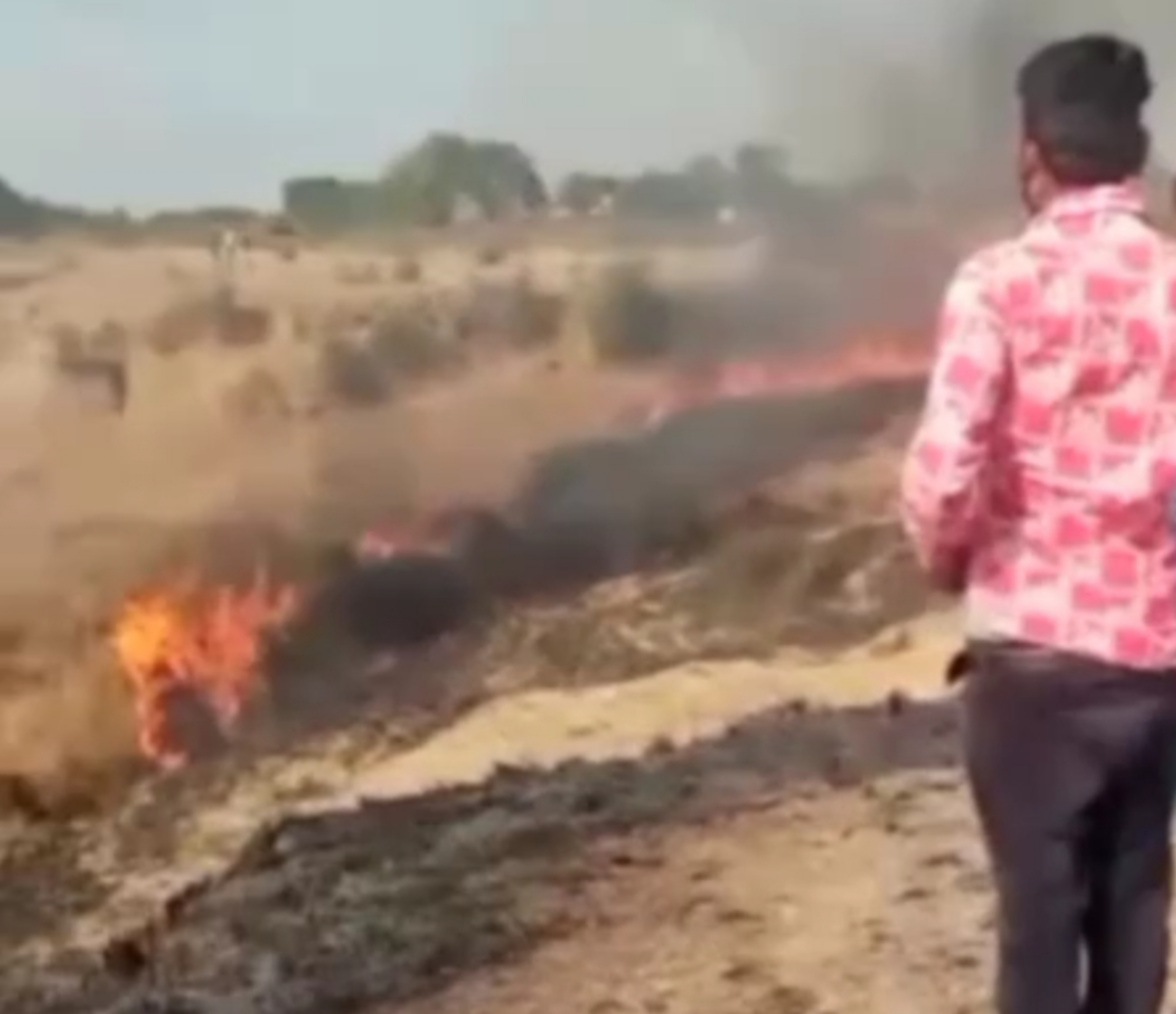 A fierce fire in the Chambal forest