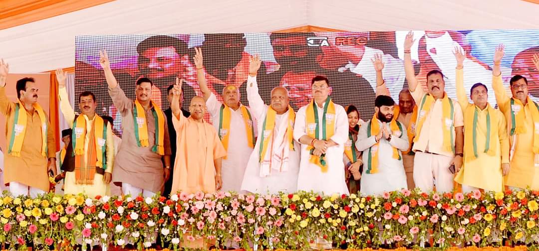 अयोध्या में बीजेपी की चुनावी जनसभा में सीएम योगी