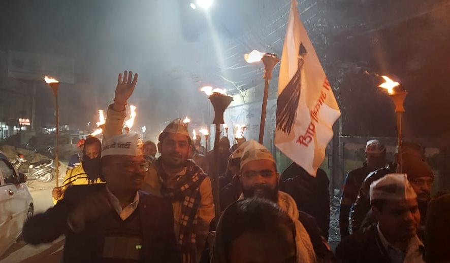 torch procession taken out in bareilly