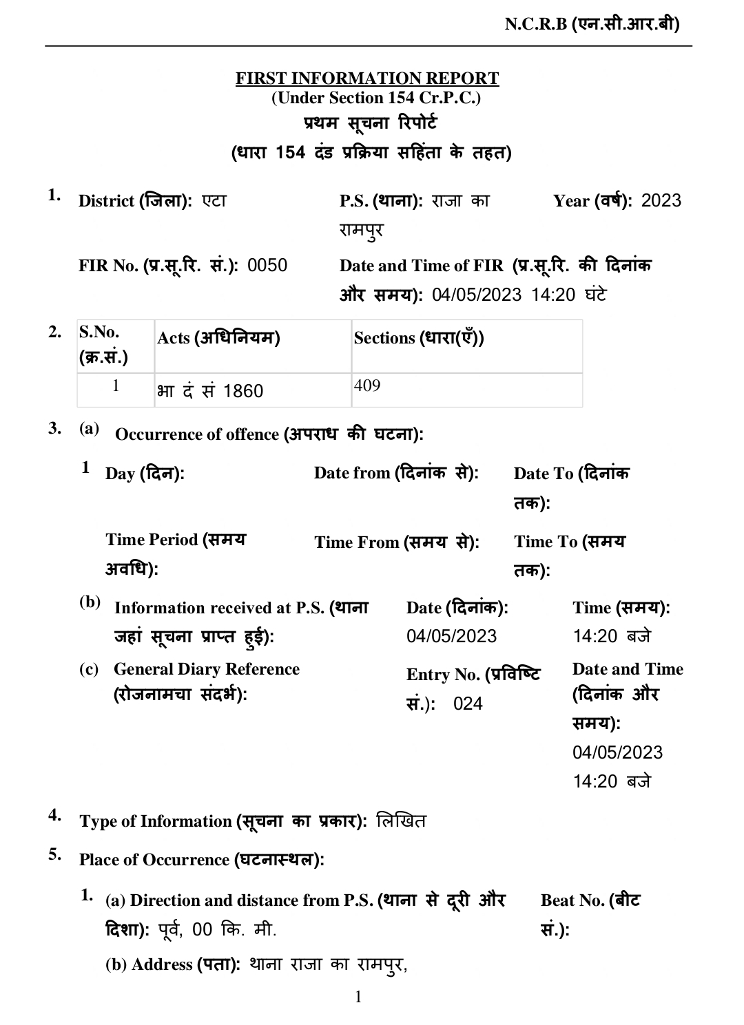 Etah News : मुंशी ने गायब कर दी कुख्यात अपराधी की हिस्ट्रीशीट.