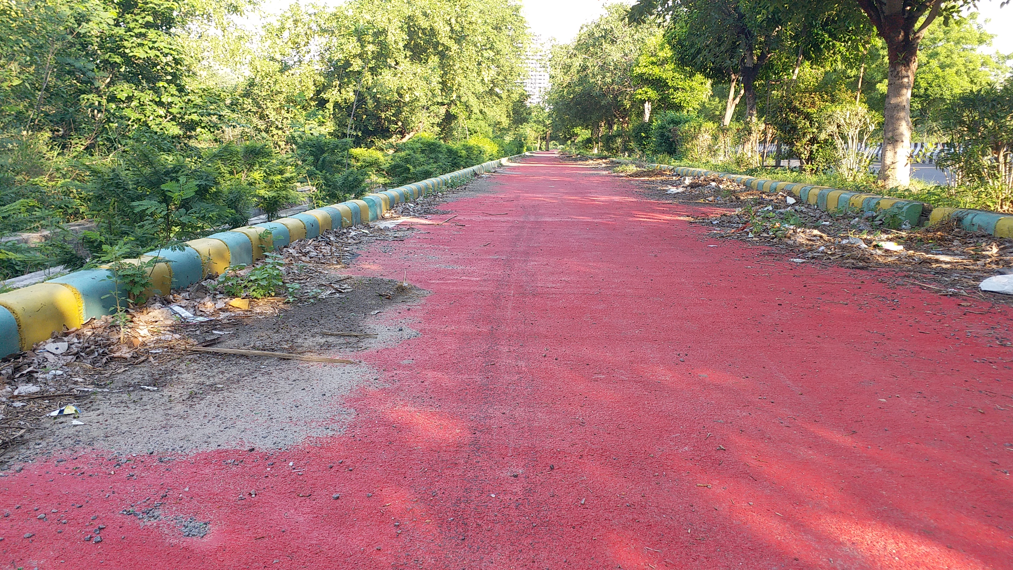 Garbage on Akhilesh yadav govt's cycle track in noida