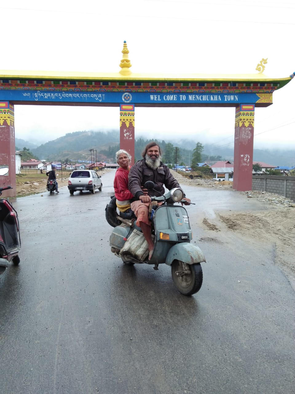 son Pilgrimage on scooter with mother across india