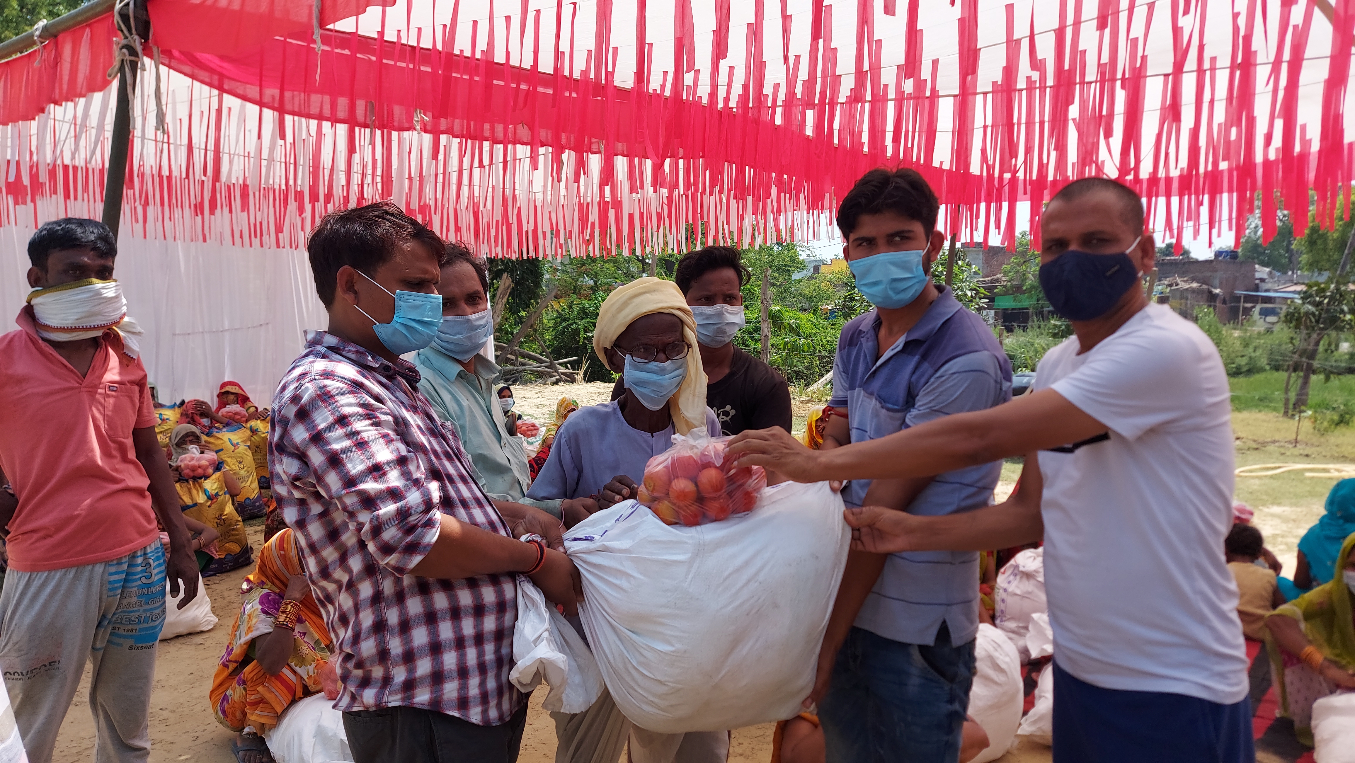 ration kits distributed in indrapur village