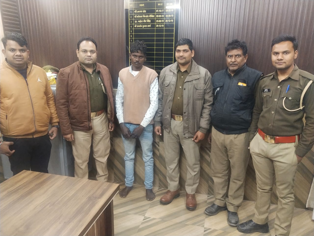 पुलिस गिरफ्त में आरोपी दामाद