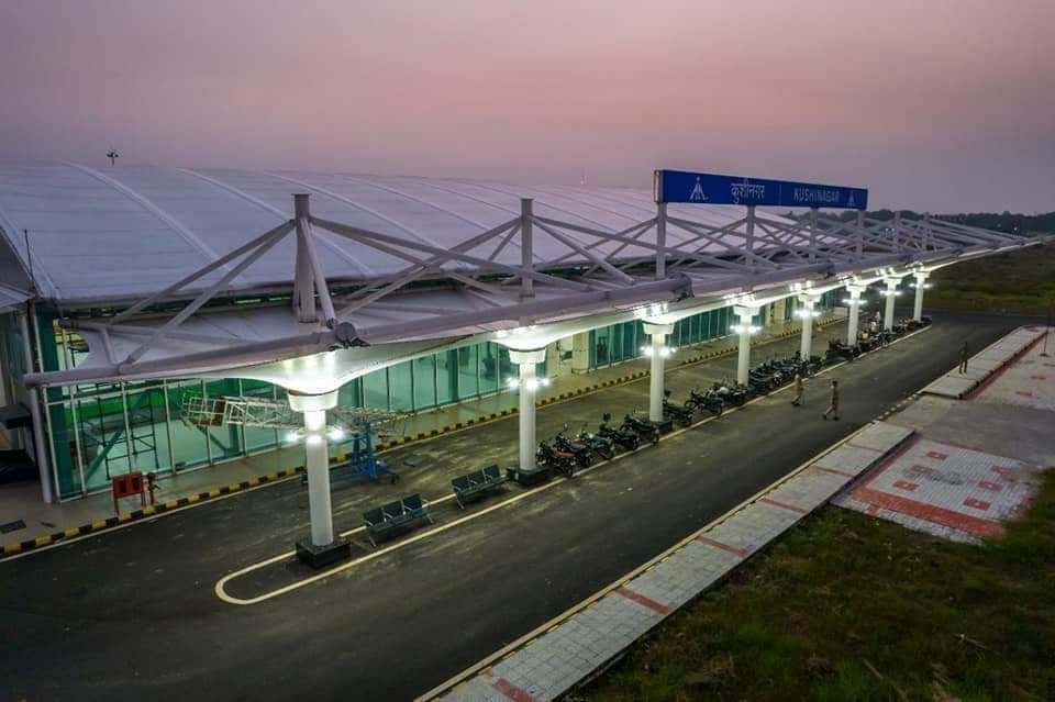 कुशीनगर इंटरनेशनल एयरपोर्ट में जल्द ही रात में भी उतर सकेंगे विमान.