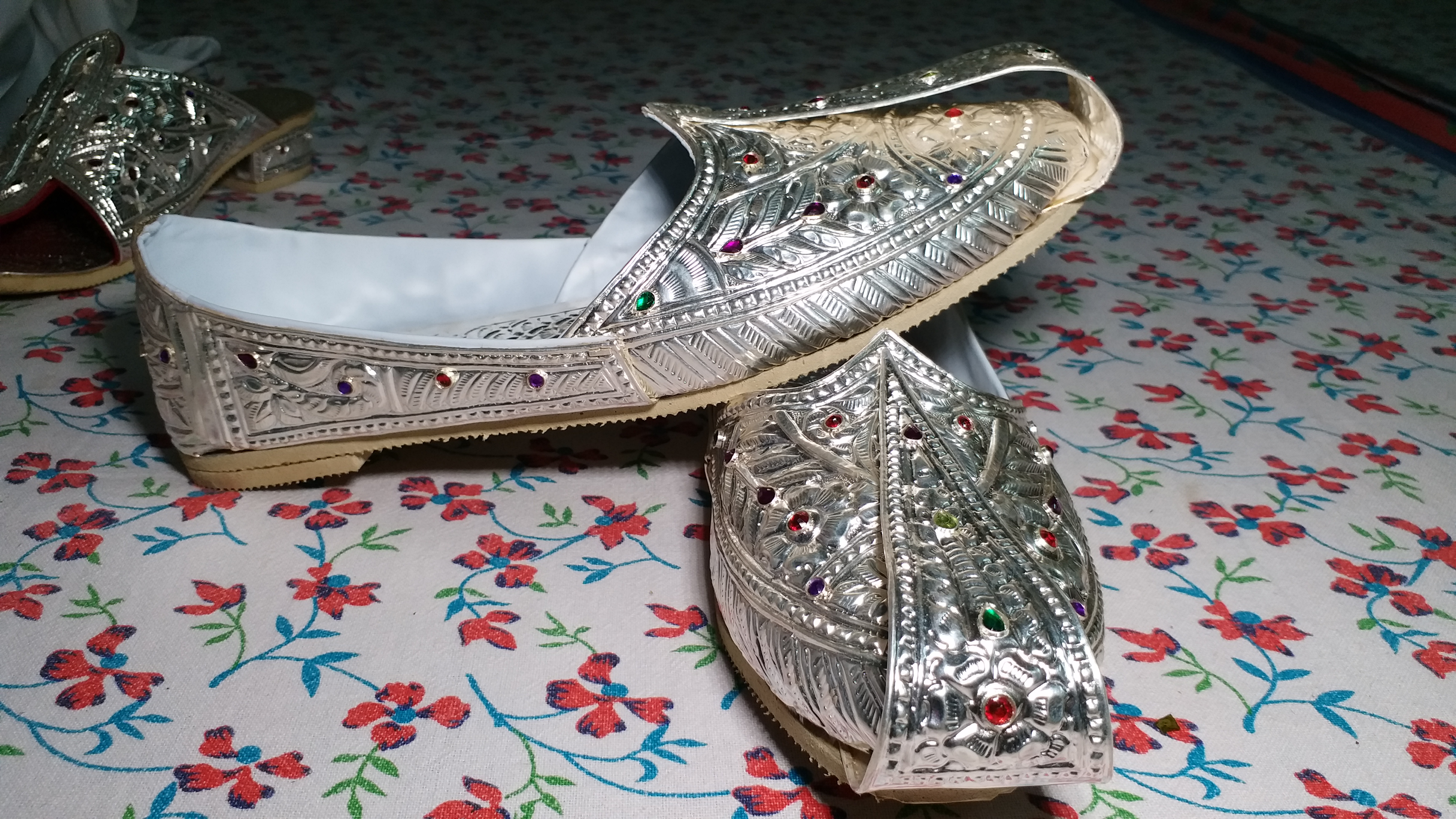 Royal silver shoes of the Nawabs of Awadh