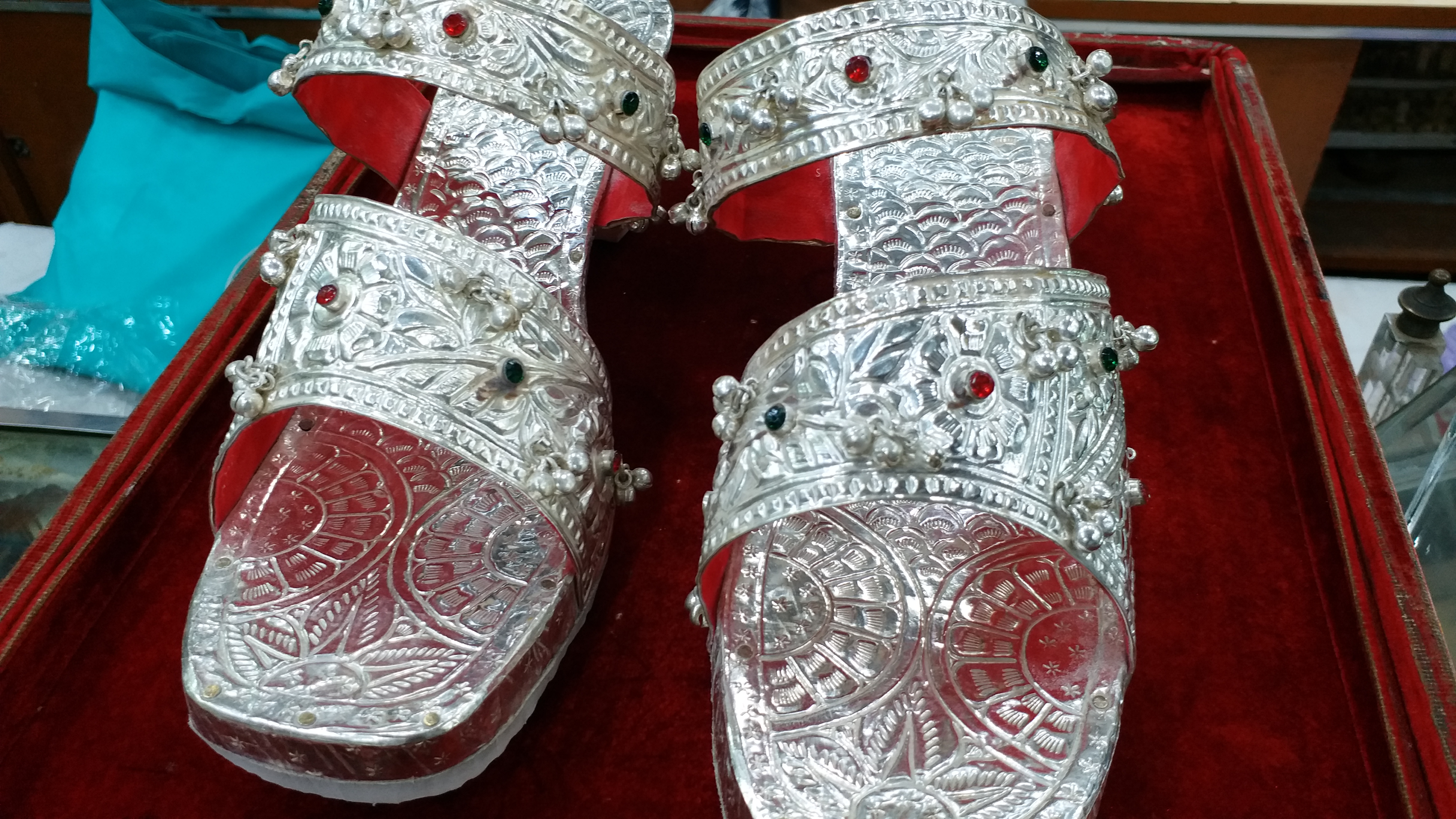 Royal silver shoes of the Nawabs of Awadh