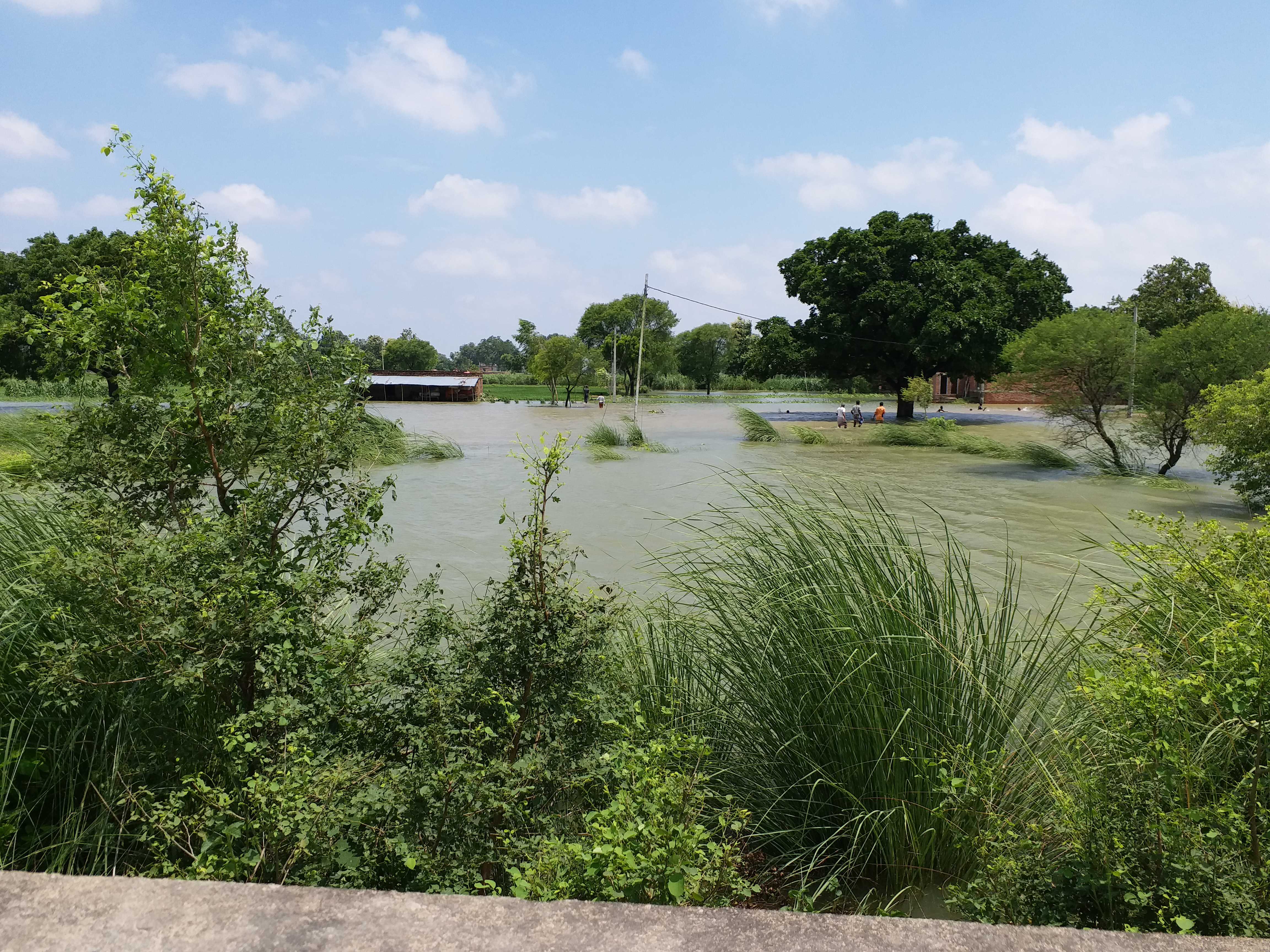 Mau: A sharp rise in the water level of the Ghaghra River