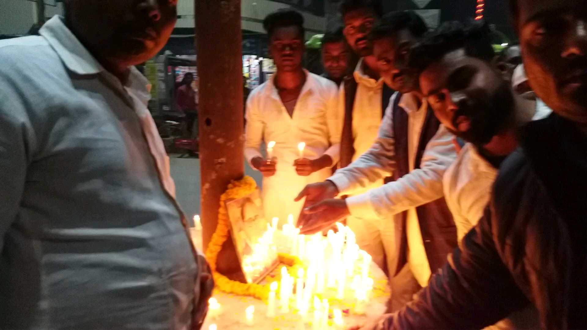 Candle march in Mau on the occasion of Ambedkar anniversary