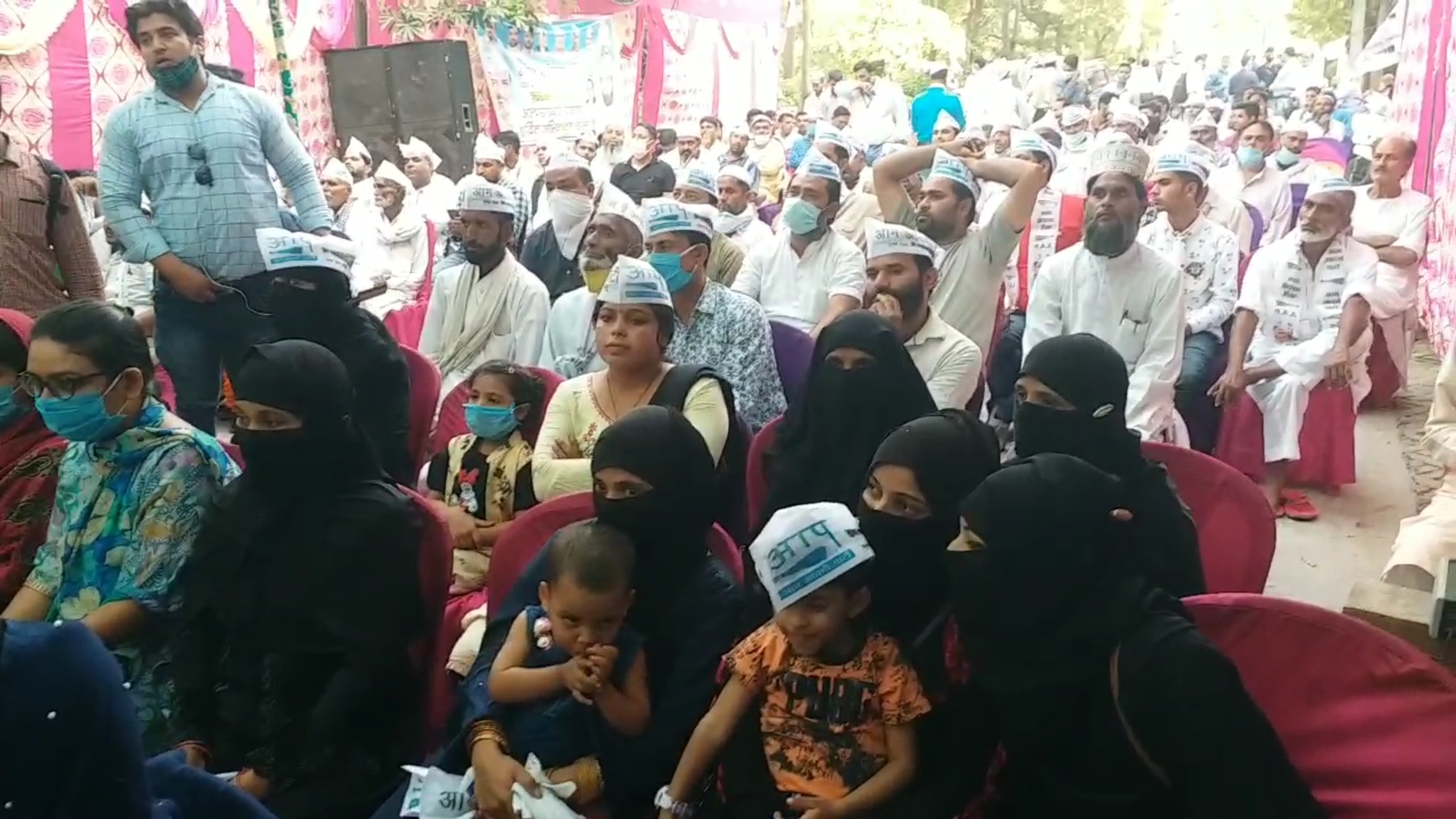 Aap leader Sanjay Singh enthusiastic welcome in Moradabad