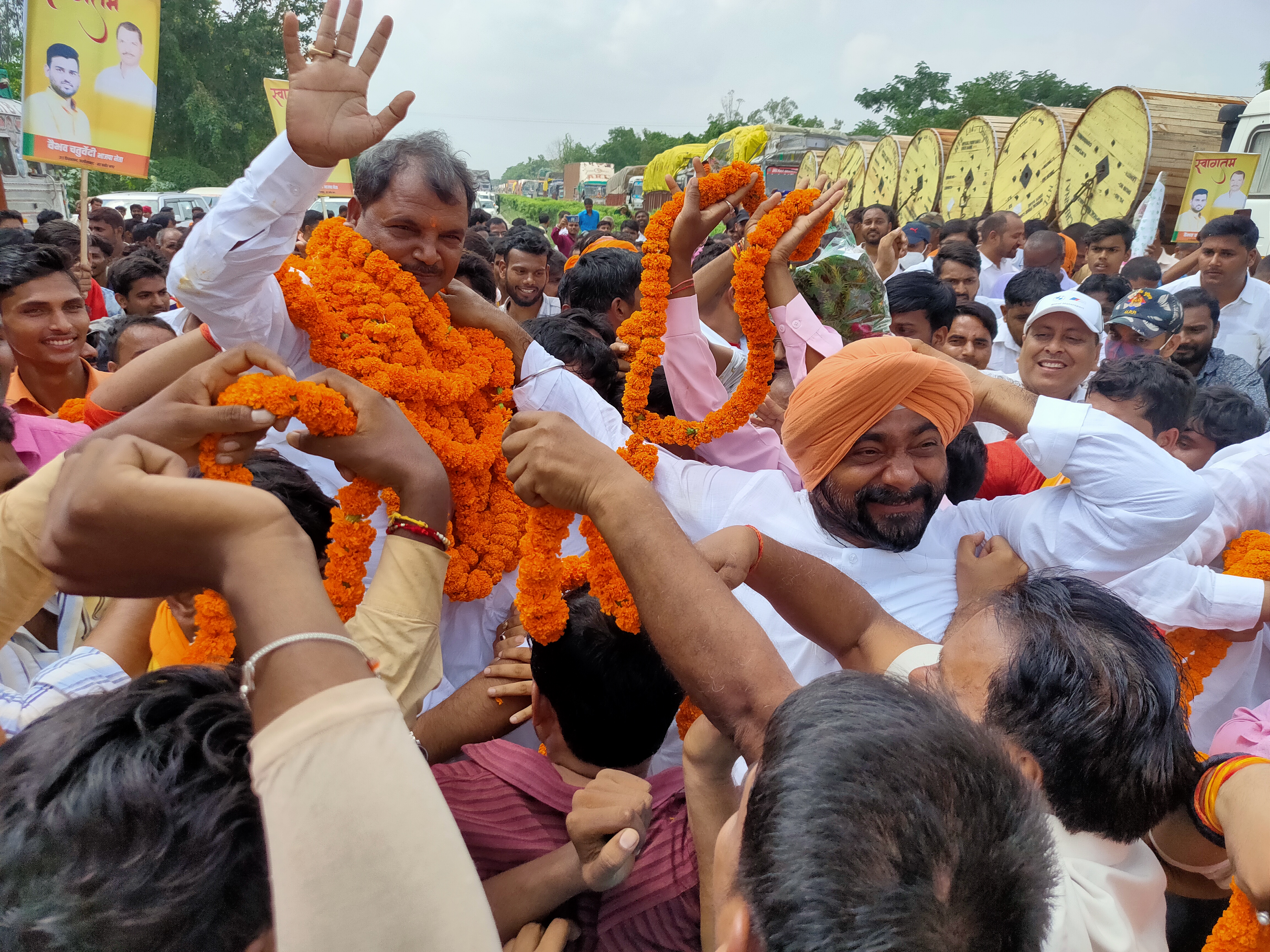 संतकबीरनगर में भाजपा जिला अध्यक्ष का स्वागत