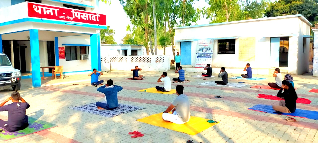 Yoga and Pranayam program started  for police