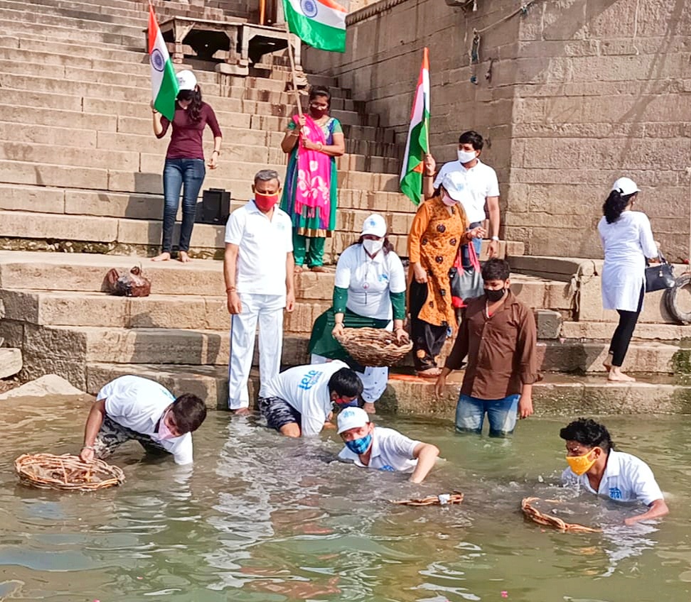 प्रदूषण मुक्त विश्व के लिए काशी से हुआ शंखनाद