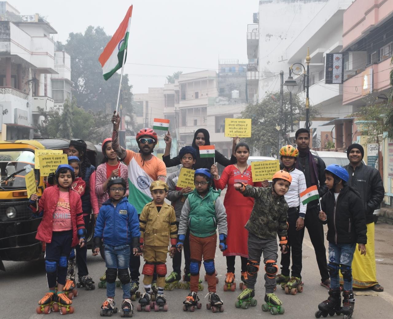 roller skating rally organized in varanasi