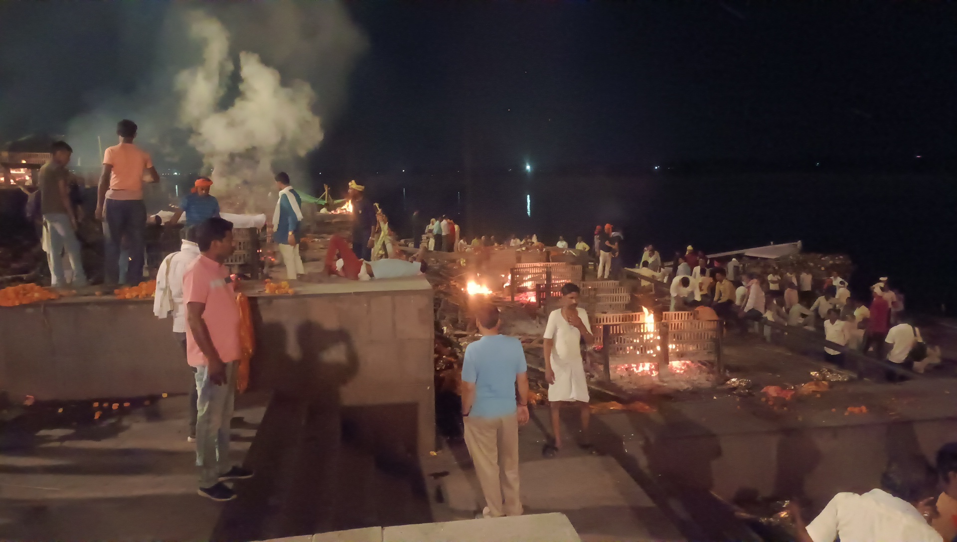 In this cemetery, there is a gathering of songs and dances