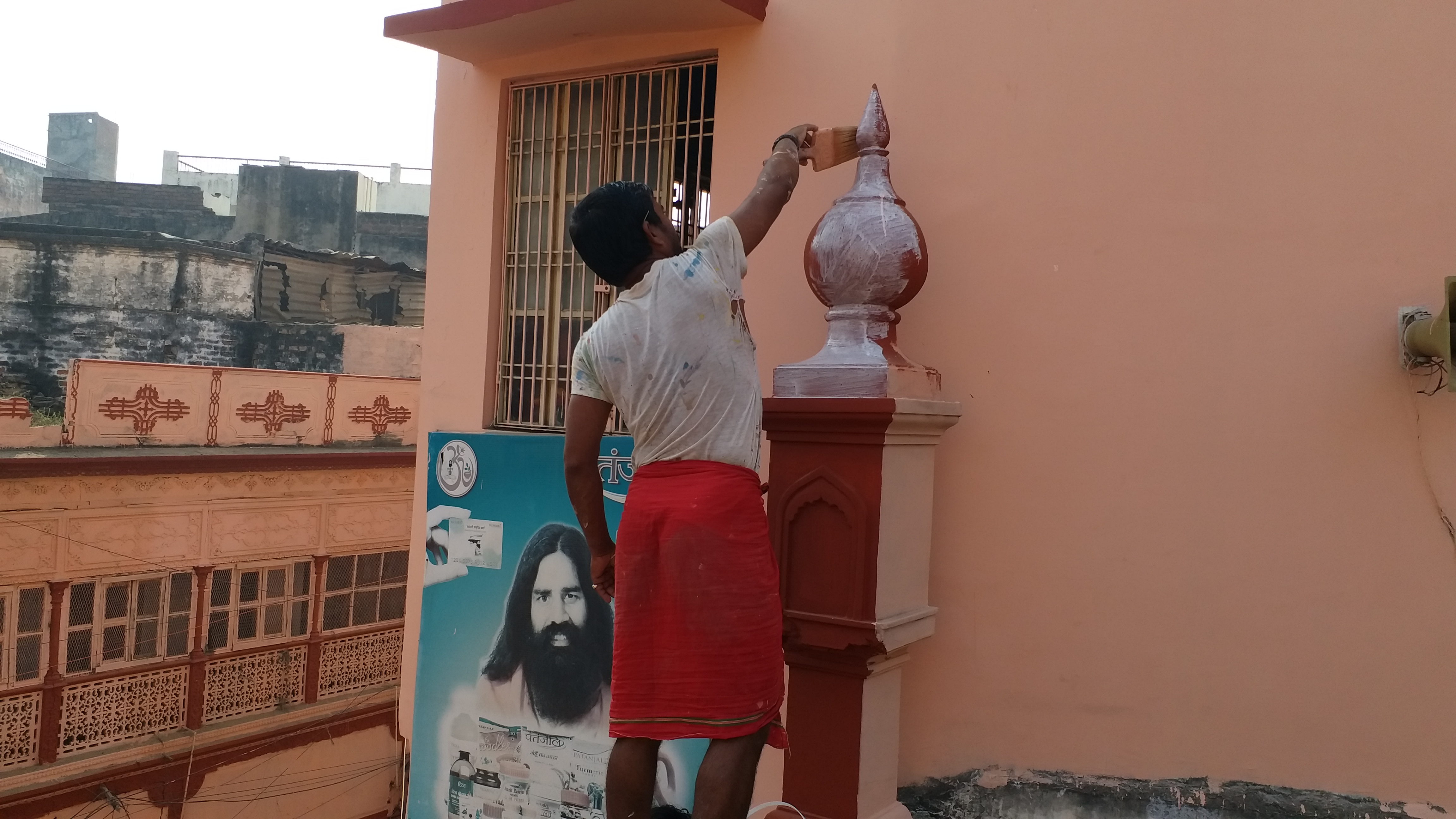 Banaras Mosque Painted by Saffron Color