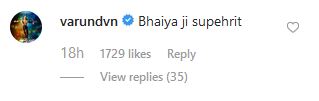 Varun Dhawan drops a fun comment on Janhvi Kapoor's Instagram post