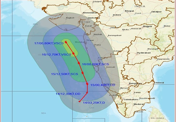 Hurricane Tokte hits Konkan coast