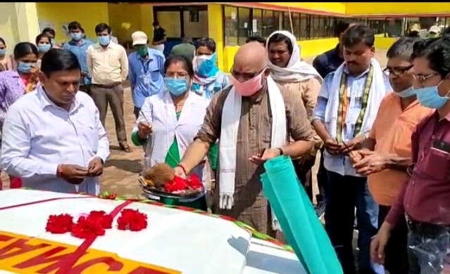 antagarh mla Anup naag inaugurated toofan ambulance in kanker