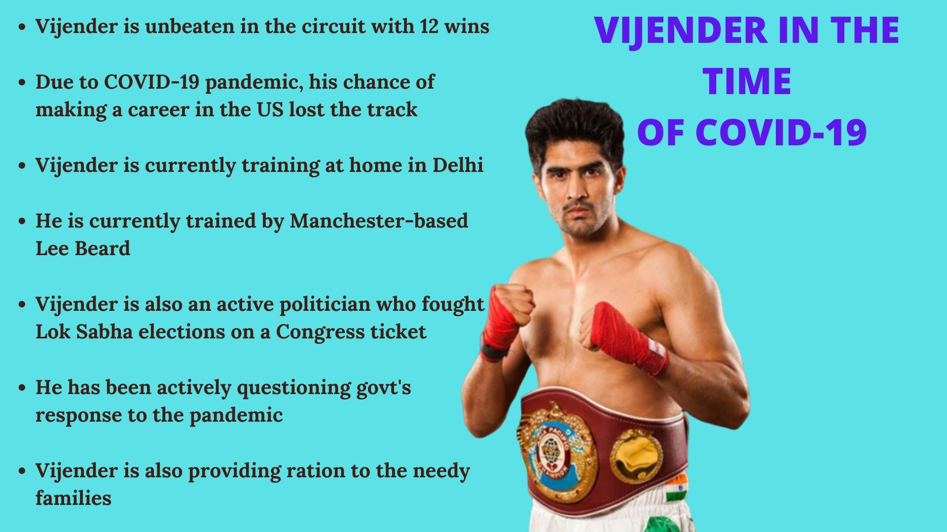 Vijender Singh is currently training at home as the lockdown in effect in India.