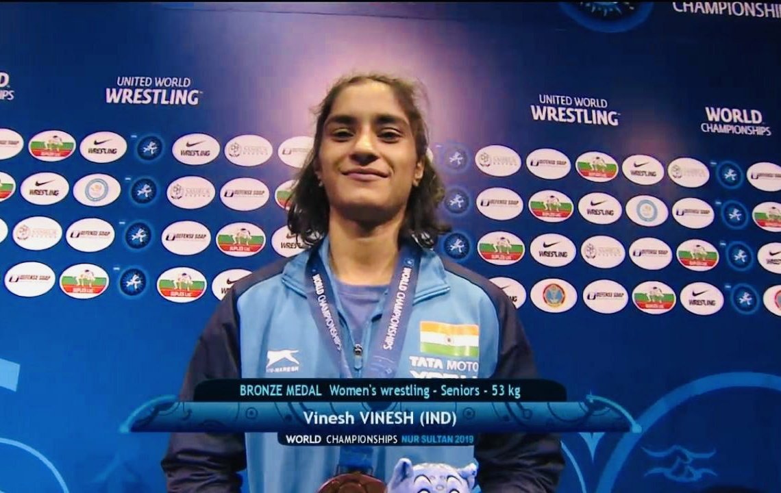 Vinesh Phogat becomes first Indian wrestler to qualify for the 2020 Tokyo Olympics.