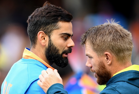 Australia cricketer David Warner,  India skipper Virat Kohli