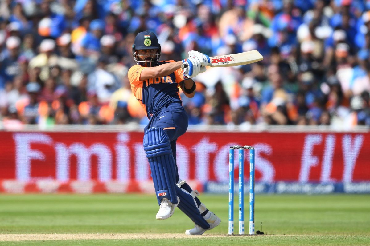 Virat Kohli plays a shot during India's clash against England.