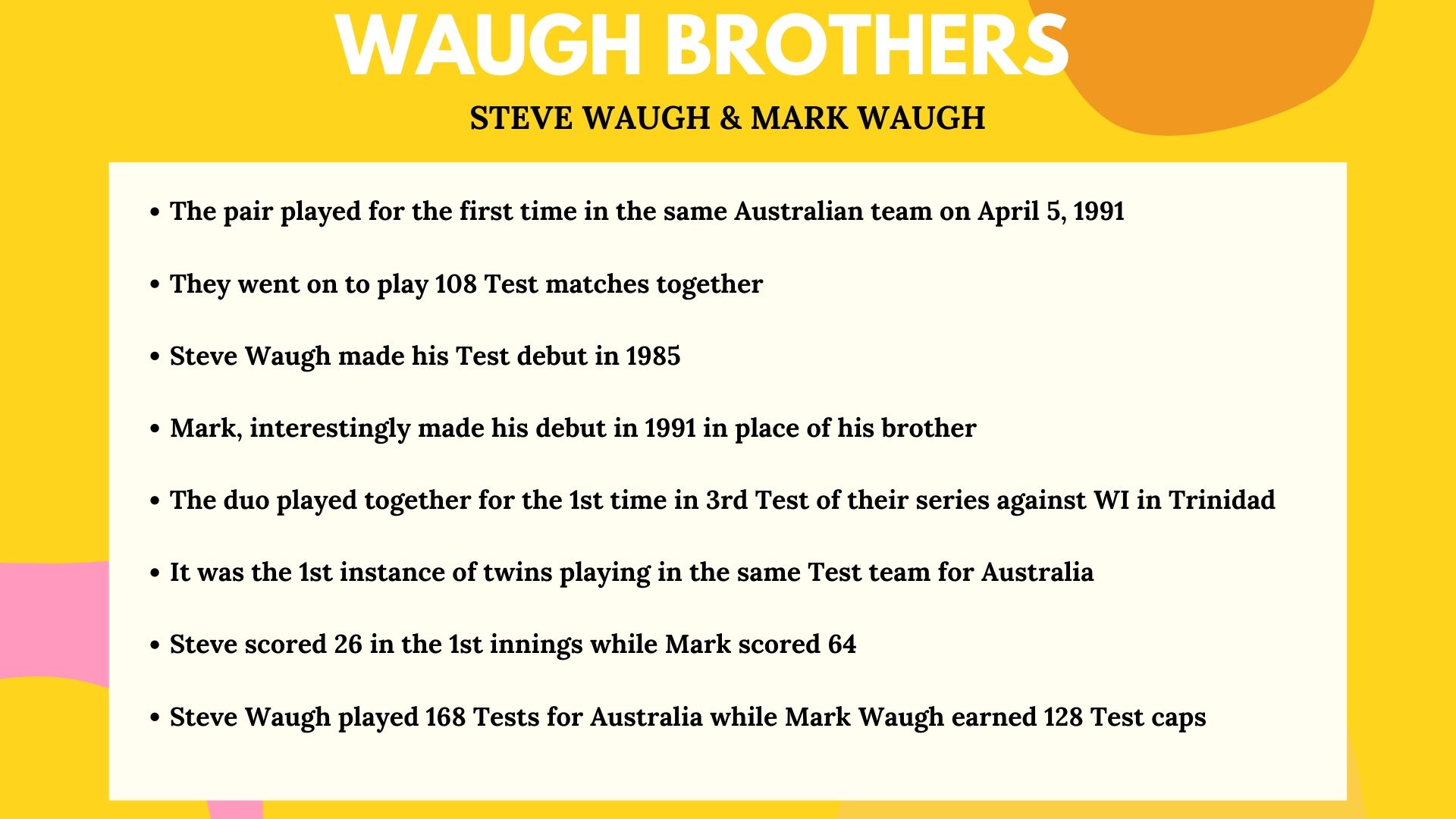 A few things to know about Waugh brothers