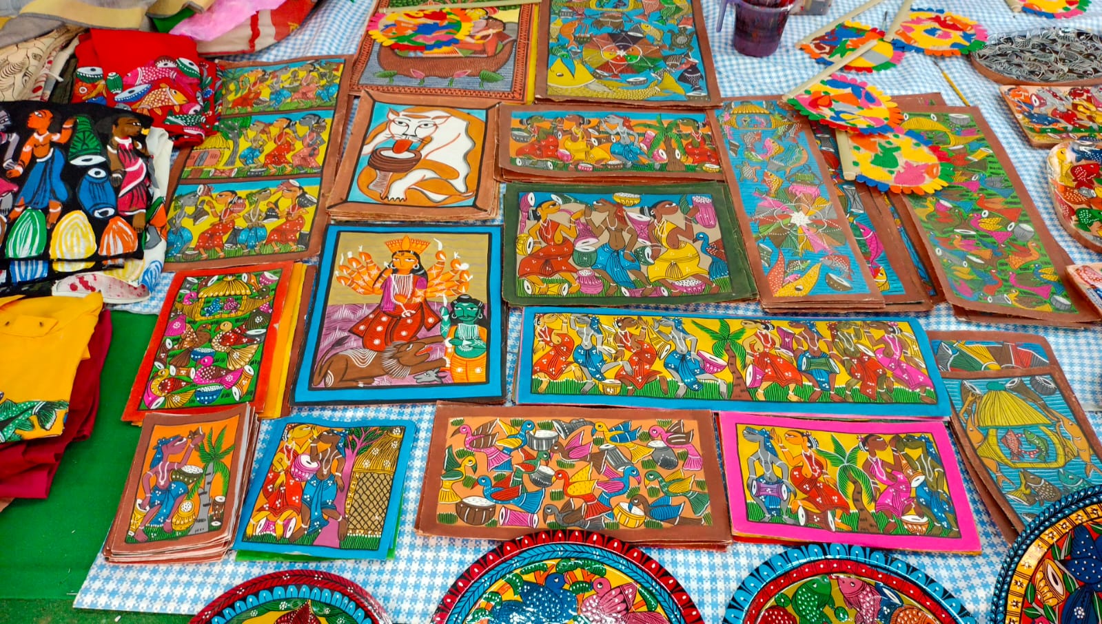 Pattachitra of Medinipur is presenting at Handicraft Fair in Bardhaman