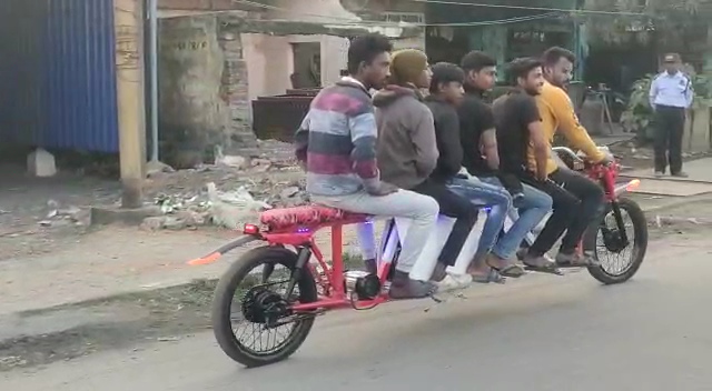 10 seater electric bike made by bangal man