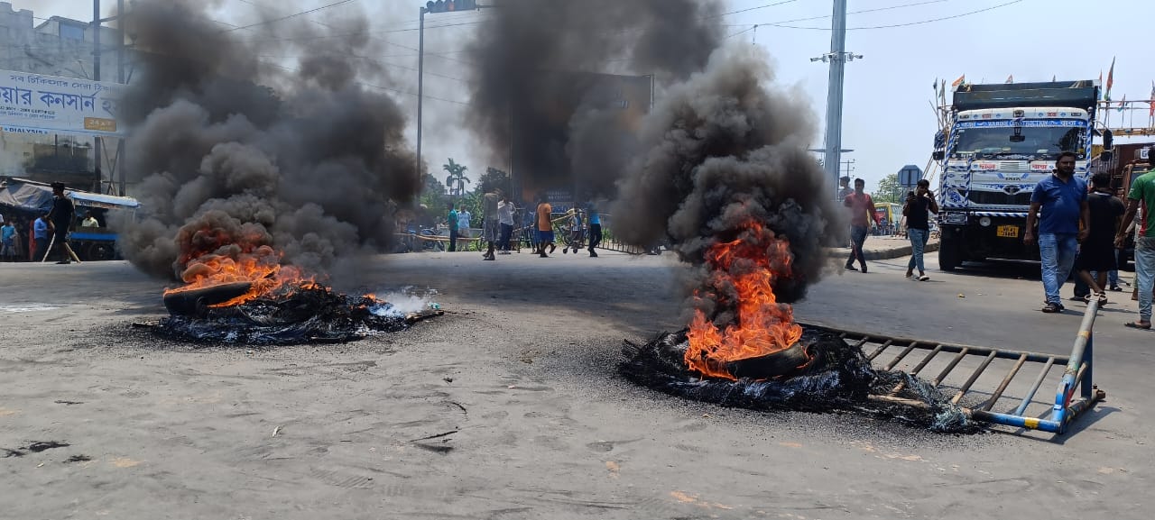 protest over Road Accident death