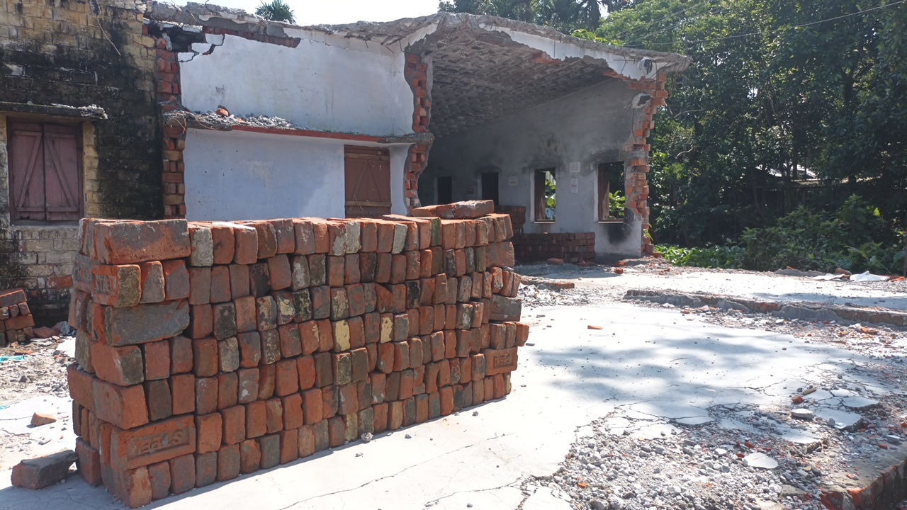 primary class room demolished to build temple sparks controversy in jalpaiguri