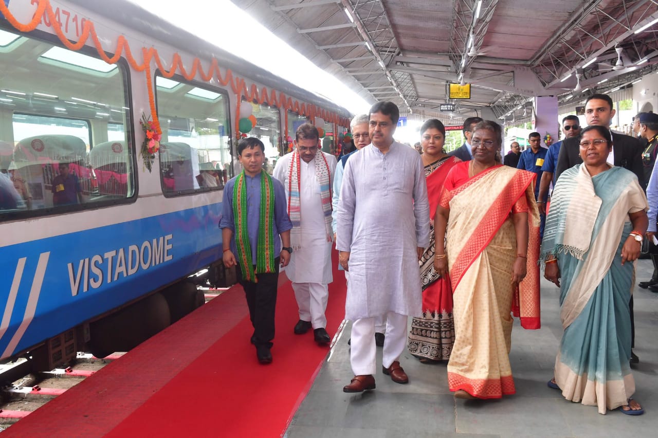 President Droupadi Murmu flags off first Agartala-Kolkata express train