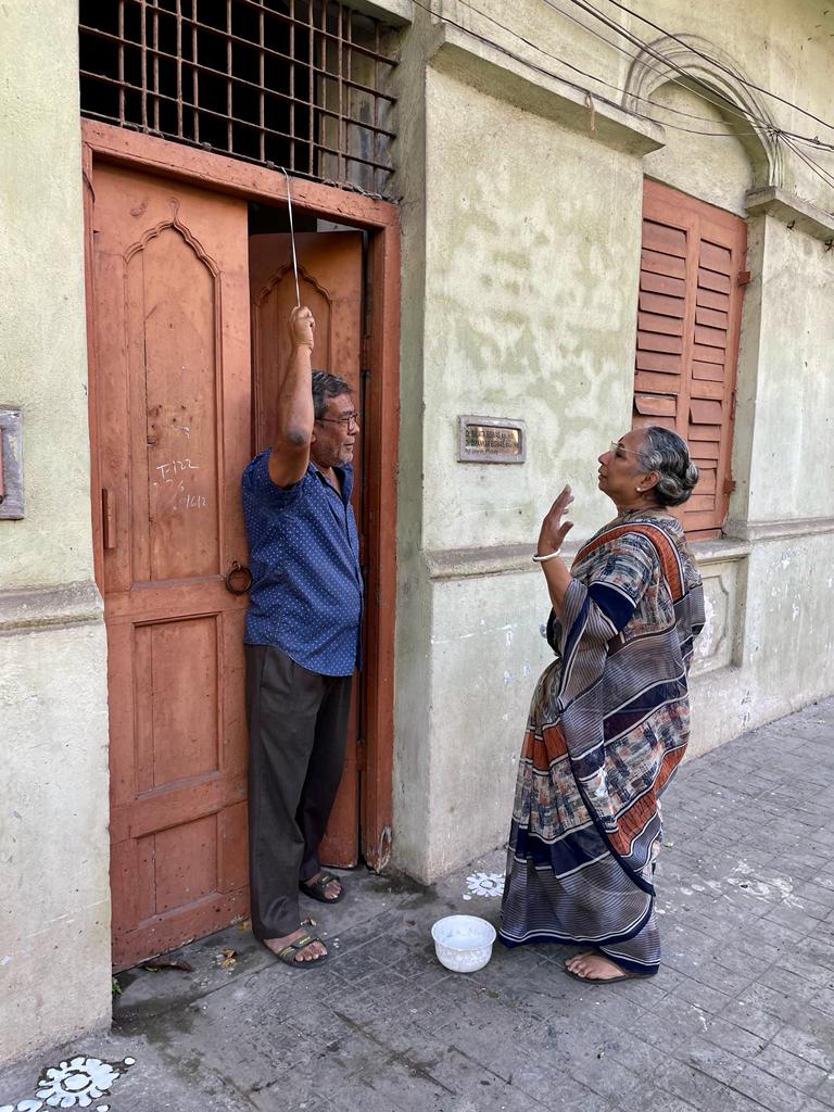 Retired school teacher tries to spread community love via Rangoli in Diwali