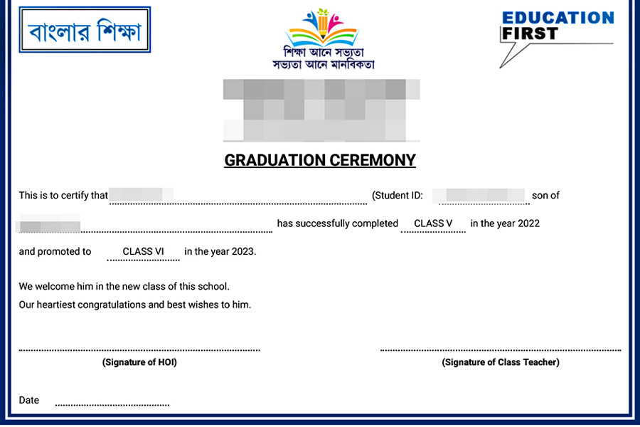 Graduation Certificate