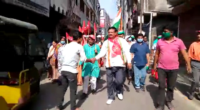 candidates of Trinamool BJP and Congress did their campaign in Raiganj assembly on Sunday