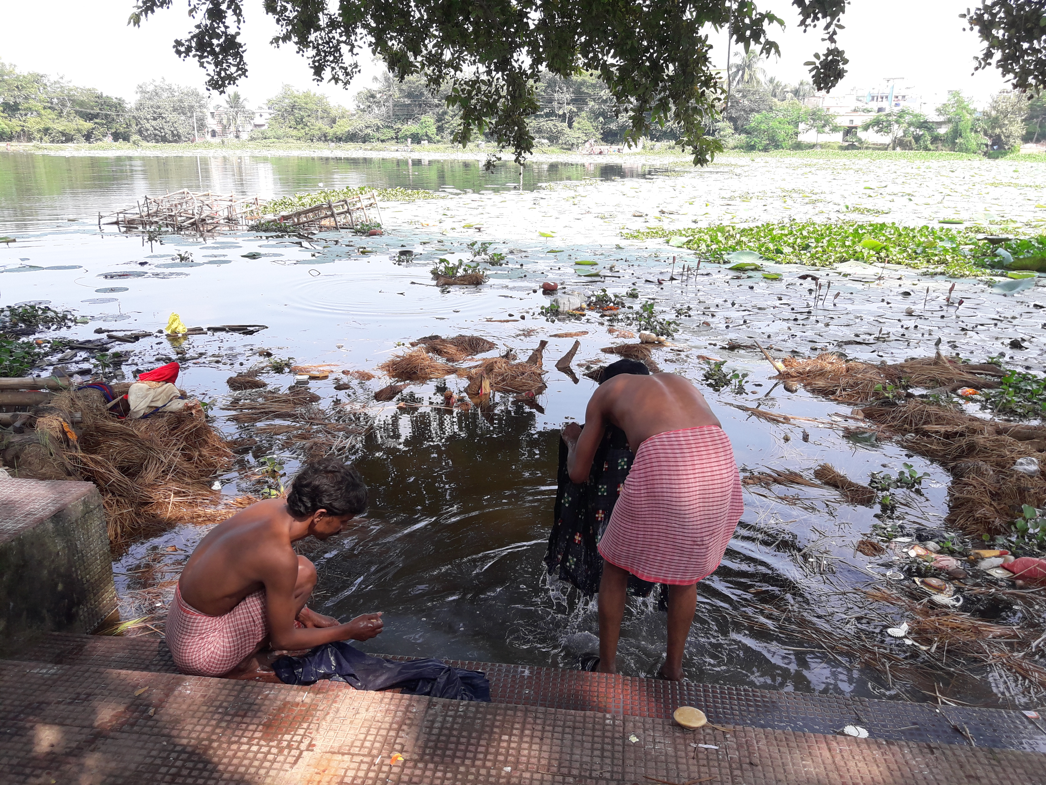 after durga puja immersion most of the ponds are polluted in Purulia